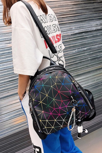 Summer New Trendy Outdoor Casual Fashion Laser PU Traveling Shoulder Bag 23*19*26cm