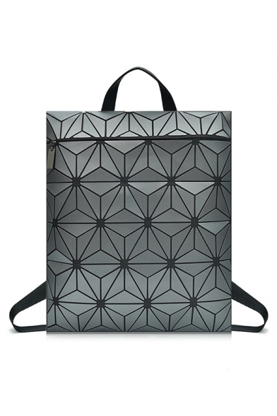 Women's New Stylish PU Laser Geometric Portable Backpack 33*4*38cm