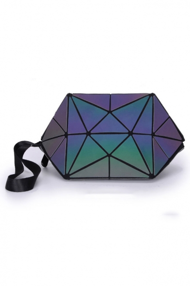 Geometric Fashion Laser Wrist Bag Cosmetic Pouch