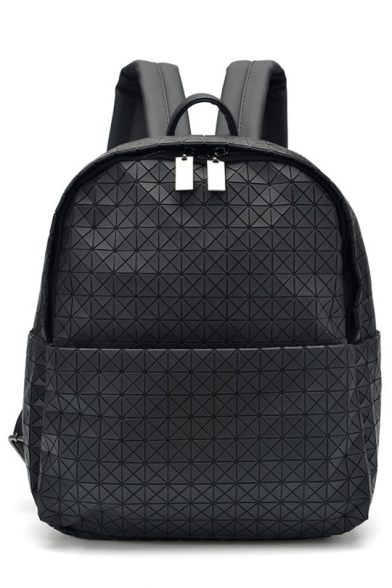 Women's Trendy Fashion Laser Geometric Foldable PU Backpack 25*13*34cm