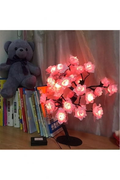 Girls Lovely Fashion Rose Ornament String Light Night Lamp for Gift