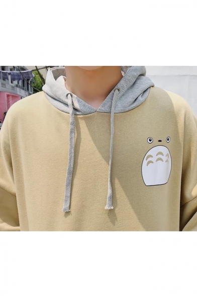 Lovely Cartoon Totoro Printed Long Sleeve Loose Fit Relaxed Hoodie for Couple