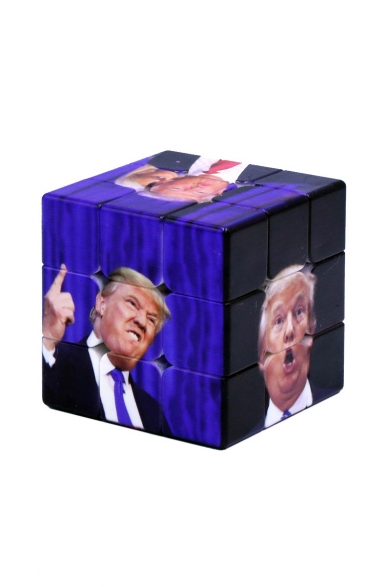 Tik Tok New Stylish Portrait Trump Printed Customized Purple Rubik Cube