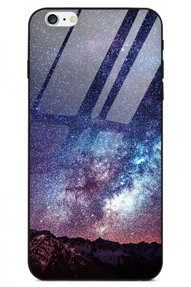 Cool Stylish Galaxy Planet Print Glass Mobile Phone Case for iPhone
