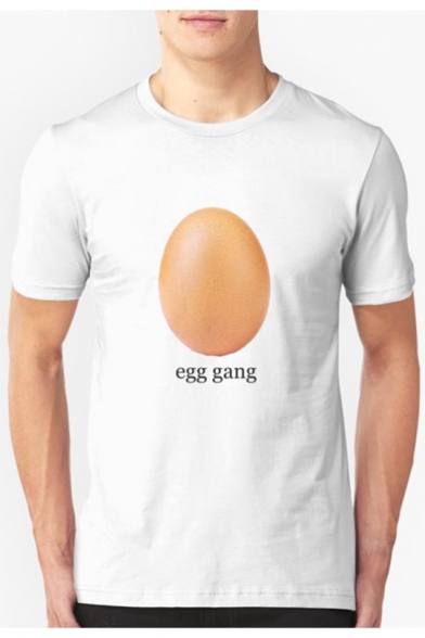 #Egggang Egg Gang World Record Egg Men's Cotton White T-Shirt