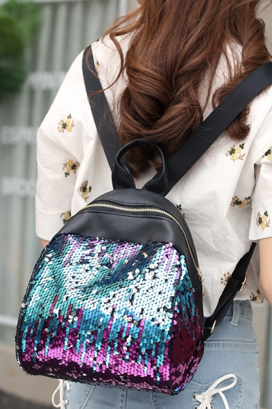 21*18*25cm Fashion Stylish Sequined Backpack for Girls