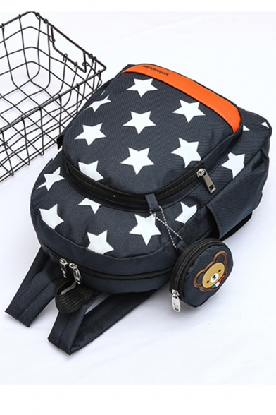 24*13*31cm Large Capacity Fashion Star Pattern School Backpack for Kids