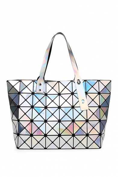 Stylish Geometric Unique Laser Shoulder Bag Tote Bag