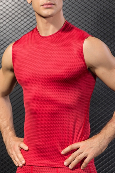 Men's Fashion 3D Pattern Quick-Dry Running Sport Fitness Tight Tank Top