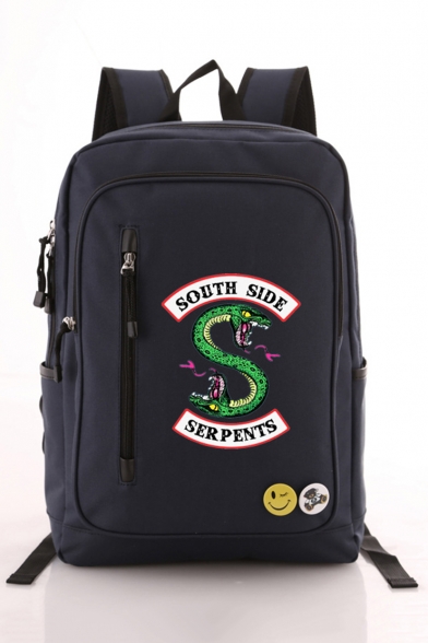 New Popular Letter SOUTH SIDE Snake Logo Printed Large Capacity School Backpack 28*11*42cm