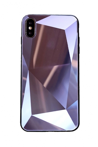 Cool 3D Geometric Glass Mobile Phone Case for iPhone