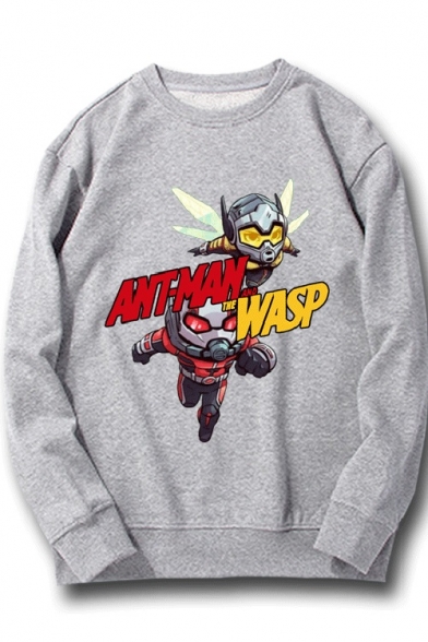 WASP Printed Long Sleeve Round Neck Leisure Sweatshirt