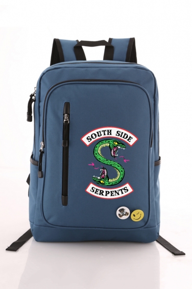 New Popular Letter SOUTH SIDE Snake Logo Printed Large Capacity School Backpack 28*11*42cm