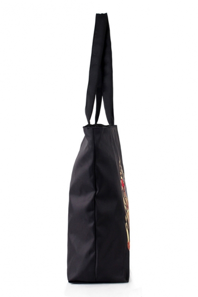 46*8*37cm Fashion Harry Potter Hogwarts University Badge Print Black Shopping Shoulder Bag