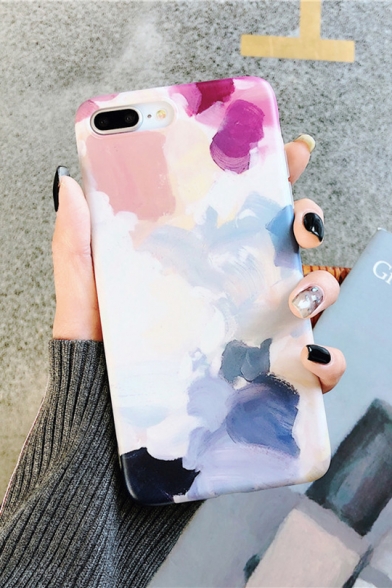 Basic Simple Fashion Watercolor Painting Print iPhone Case