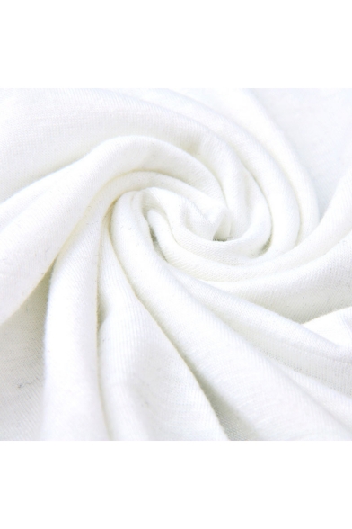 Men's Cool Jake Vader Pattern Basic Short Sleeve Relaxed Loose White T-Shirt