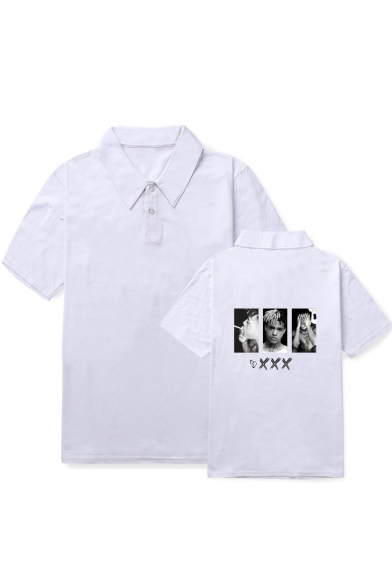 Popular Singer Figure Printed Loose Casual Summer Dri-Fit Polo Shirt