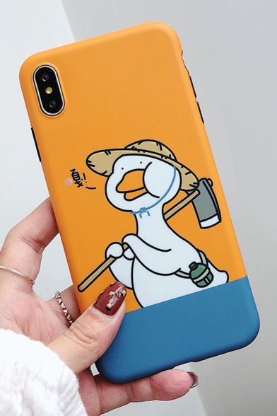 New Stylish Lovely Cartoon Duck Printed Polish Soft iPhone Case in Yellow