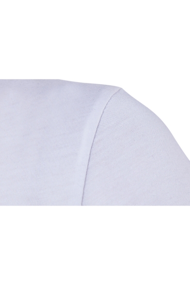 Men's New Trendy Long Sleeve Simple Plain Split Side Hip Hop Long T-Shirt