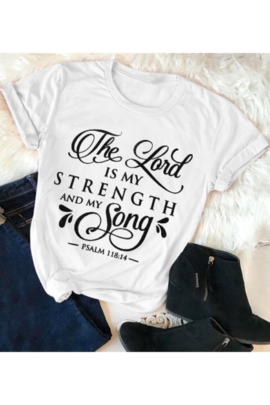 Summer New Trendy Street Letter Printed Round Neck Relaxed T-Shirt