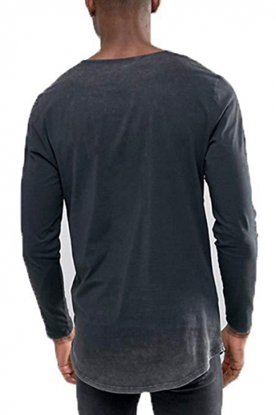 mens distressed long sleeve shirt