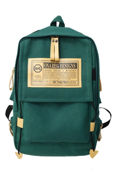 26*14*40cm Vintage Newspaper Patched Large Capacity Traveling Backpack
