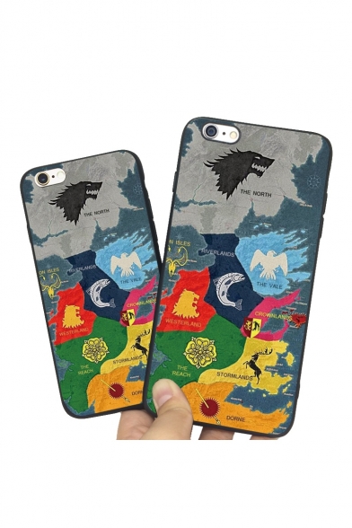 Fashion Game Of Thrones Family Map Printed iPhone Case