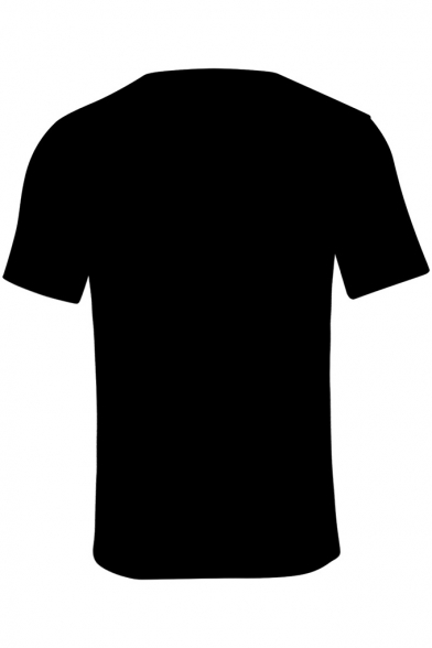 Summer Cool 3D Like A Level 99 Boss Letter LEGENDARY Tie Blazer Print Short Sleeve Black T-Shirt