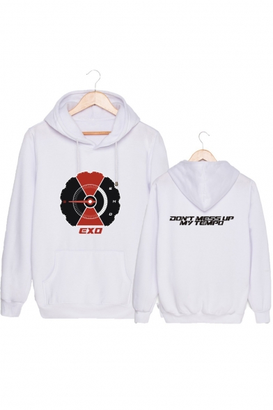 EXO Kpop Letter DON'T MESS UP MY TEMPO Print Long Sleeve Pullover Hoodie