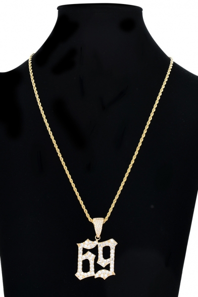 Fashion Number Shaped Hip Hop Style Necklace
