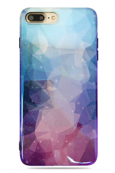 Cool Ombre Blue and Purple Galaxy Soft Mobile Phone Case for iPhone