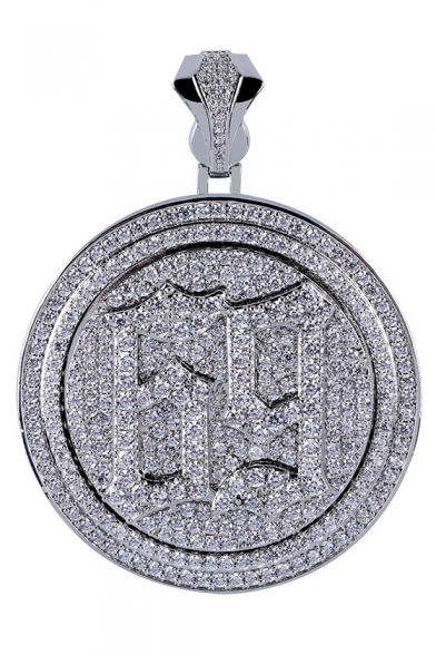 Popular Rapper Rotatable Double-Layered Disk Necklace