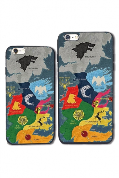 Fashion Game Of Thrones Family Map Printed iPhone Case