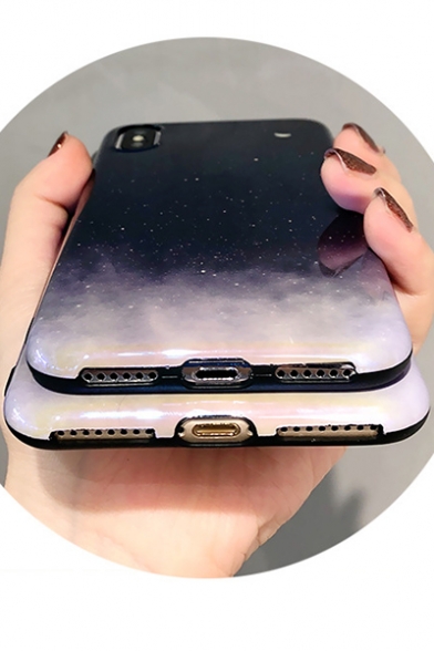 Fashion Ombre Galaxy Sar Moon Unique Blue iPhone Case