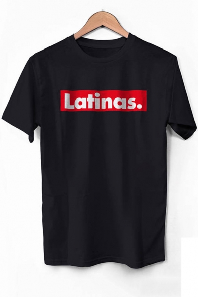 Popular Letter LATINAS Printed Loose Relaxed T-Shirt