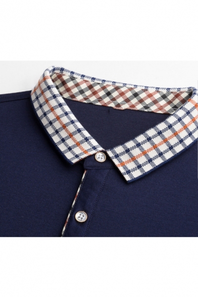 checkered polo long sleeves