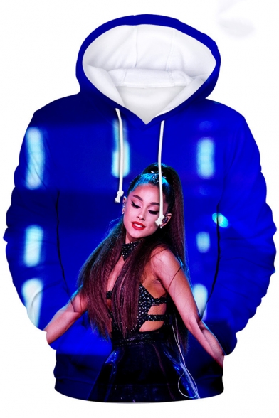 Popular American Singer 3D Figure Sexy Bunny Girl Print Relaxed Fit Drawstring Hoodie