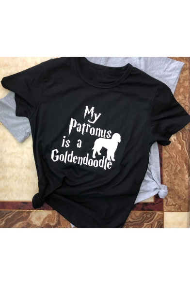 Cool Street Letter MY PATRONUS IS A GOLDENDOODLE Relaxed Fit T-Shirt