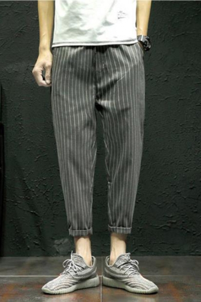 tapered striped pants