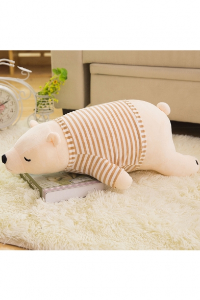 Polar Bear Plush Toys Stuffed Animals Dolls Small White Sleeping Bear Collection Huggable Pillow Cushion for Kids 60cm
