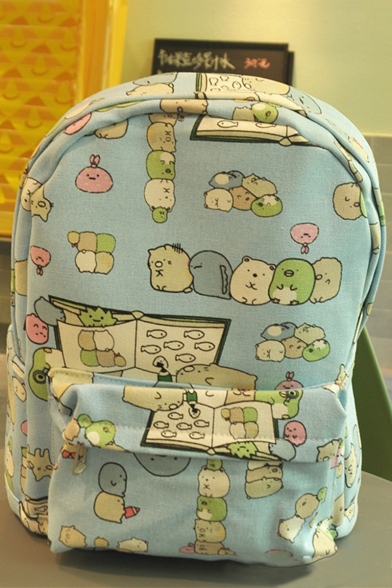san-x Sumikko Gurashi Comic Printed Students Canvas School Bag Backpack 39*30*12cm