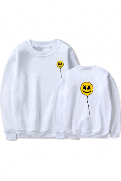 American Music Producer and DJ Funny Cartoon Lollipop Long Sleeve Round Neck Pullover Sweatshirt