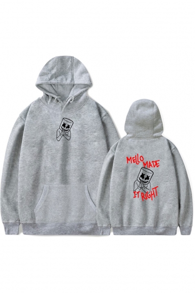 American Music Producer and DJ Funny Smile Face Letter MELLO MADE IT RIGHT Loose Casual Long Sleeve Unisex Hoodie