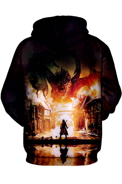 The Hobbit Trendy 3D Character Pattern Long Sleeve Unisex Pullover Casual Hoodie
