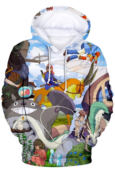 Totoro 3D Comic Character Pattern Pullover Loose Casual Hoodie