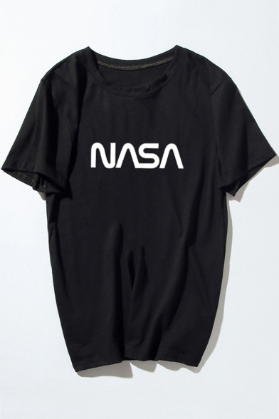 

Fashion NASA Logo Pattern Short Sleeve Summer Cotton T-Shirt, Black;burgundy;navy, LC508220