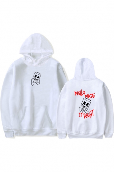 American Music Producer and DJ Funny Smile Face Letter MELLO MADE IT RIGHT Loose Casual Long Sleeve Unisex Hoodie
