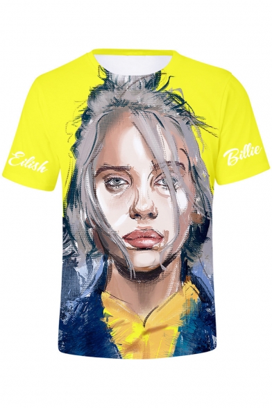 New Popular Portrait Printed Casual Short Sleeve T-Shirt