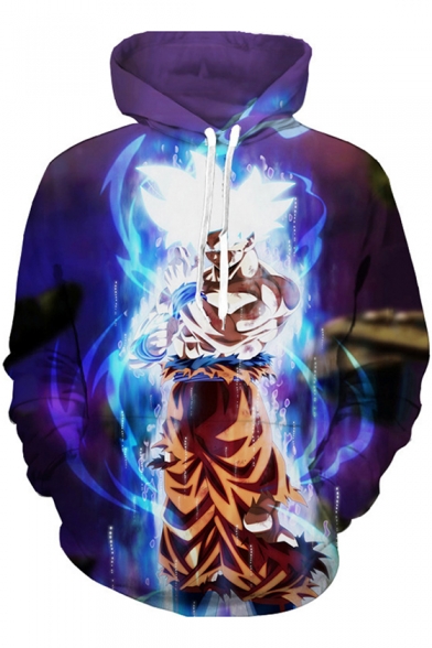 Cool 3D Comic Character Printed Long Sleeve Pullover Sport Casual Hoodie