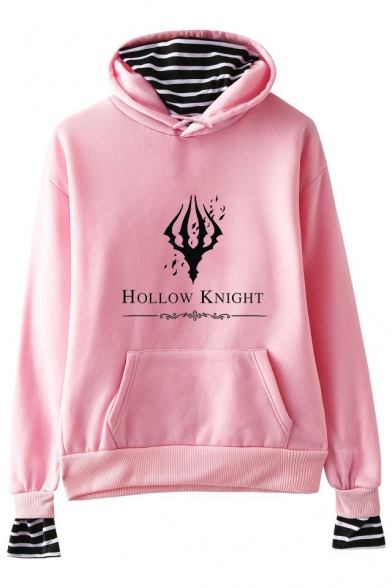 Hollow Knight Fashion Stripe Inside Long Sleeve Relaxed Fit Hoodie